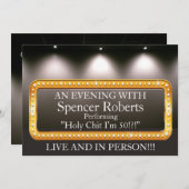 Grappig Marquee Birthday-uitnodiging. Kaart (Voorkant / Achterkant)