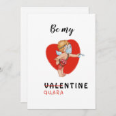 grappig masker met 2021 hart is mijn valentijn feestdagenkaart (Voorkant / Achterkant)