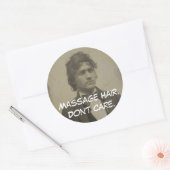 Grappig massage haar niet schelen massage client g ronde sticker (Envelop)