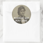 Grappig massage haar niet schelen massage client g ronde sticker (Tas)