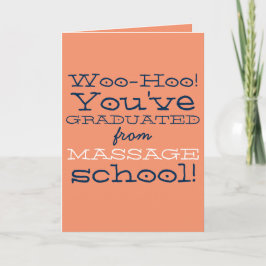 Grappig Massage School Afstuderen Gefeliciteerd Kaart