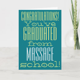 Grappig Massage School Afstuderen Gefeliciteerd Kaart