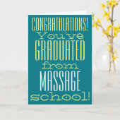 Grappig Massage School Afstuderen Gefeliciteerd Kaart (Gele Bloem)