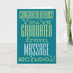 Grappig Massage School Afstuderen Gefeliciteerd Kaart
