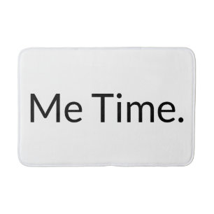 Grappig me Time Quote White Black Typography  Badmat