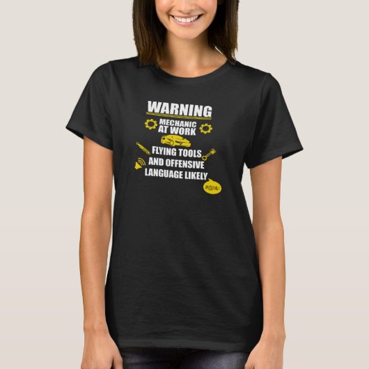 Grappig Mechanic Per Uur Tarief Garage Werk T-shirt (Voorkant)