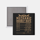 Grappig Mechanic Uurtarief Auto Reparatie Arbeidsk Magneet (Voorkant / Achterkant)