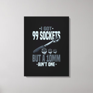 Grappig mechanisch cadeau voor een automonteur canvas afdruk