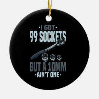 Grappig mechanisch cadeau voor een automonteur keramisch ornament
