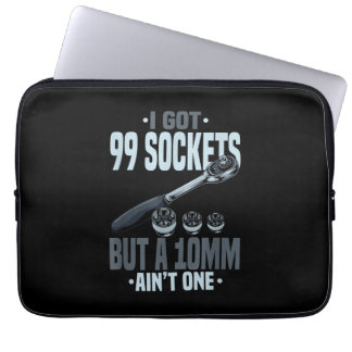 Grappig mechanisch cadeau voor een automonteur laptop sleeve