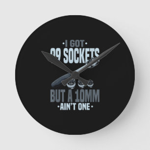 Grappig mechanisch cadeau voor een automonteur ronde klok