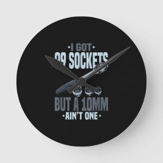 Grappig mechanisch cadeau voor een automonteur ronde klok