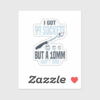 Grappig mechanisch cadeau voor een automonteur sticker