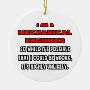 Grappig mechanisch ingenieur .. Zeer onwaarschijnl Keramisch Ornament