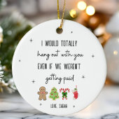 Grappig Medewerker Gepersonaliseerde Kerst Kantoor Keramisch Ornament