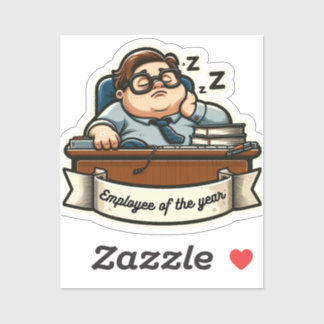 Grappig "Medewerker van het jaar" sticker- sarcasm Sticker