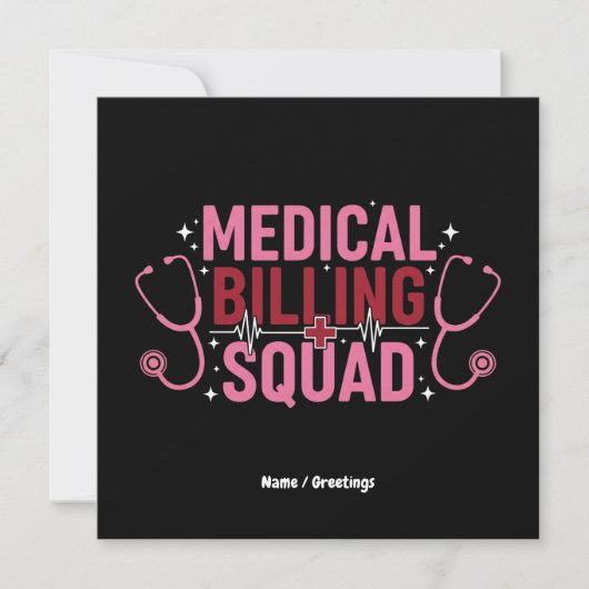 Grappig Medisch Factureringsteam Trots Specialist  Kaart (Voorkant)