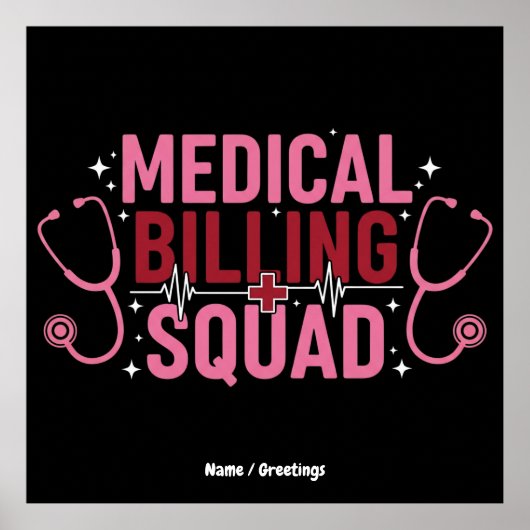 Grappig Medisch Factureringsteam Trots Specialist Poster (Voorkant)