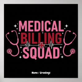 Grappig Medisch Factureringsteam Trots Specialist  Poster