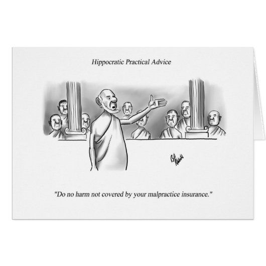 Grappig Medisch Humor Blank Wenskaart (Voorkant Horizontaal)