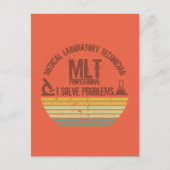 Grappig medisch lab tech mlt  zonsondergang briefkaart (Voorkant)