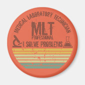 Grappig medisch lab tech mlt zonsondergang magneet (Voorkant)