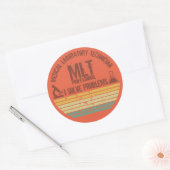 Grappig medisch lab tech mlt  zonsondergang ronde sticker (Envelop)