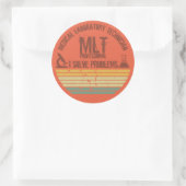 Grappig medisch lab tech mlt  zonsondergang ronde sticker (Tas)