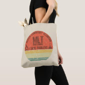 Grappig medisch lab tech mlt  zonsondergang tote bag (Dichtbij)