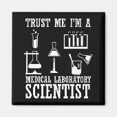 Grappig medisch lab tech scientist humor laborator magneet (Voorkant)