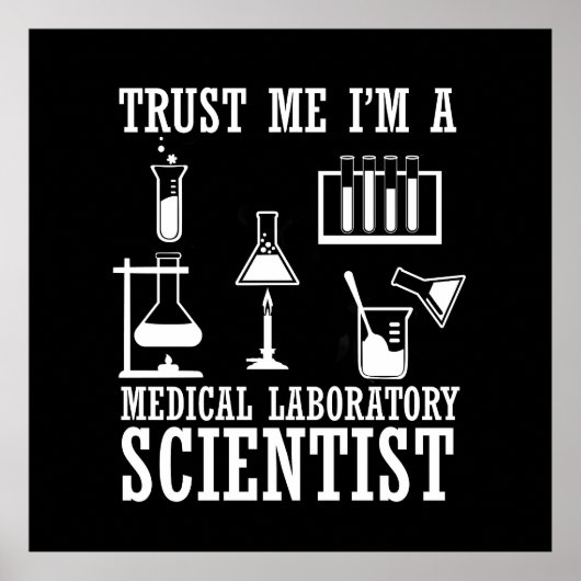 Grappig medisch lab tech scientist humor laborator poster (Voorkant)