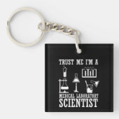 Grappig medisch lab tech scientist humor laborator sleutelhanger (voorkant)