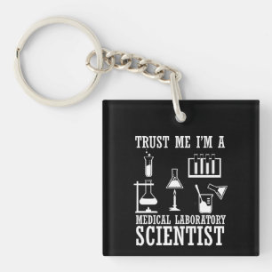 Grappig medisch lab tech scientist humor laborator sleutelhanger