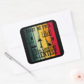 Grappig medisch lab tech wetenschapper humor vierkante sticker (Envelop)