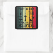 Grappig medisch lab tech wetenschapper humor vierkante sticker (Tas)
