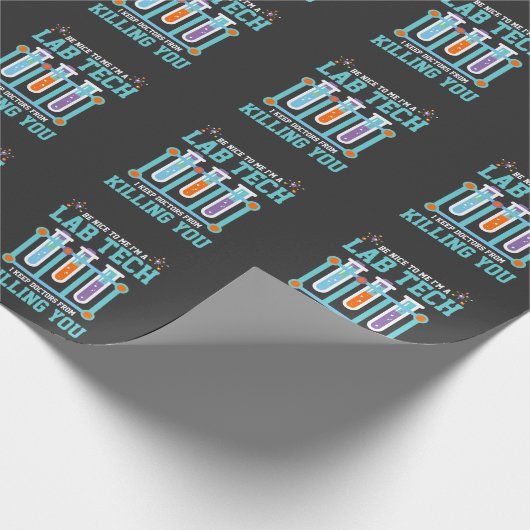 Grappig medisch labtechnicus laboratoriumtechnicus cadeaupapier (Hoek)