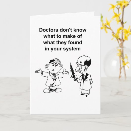 Grappig medisch mysterie krijgt goede wens kaart (Gele Bloem)