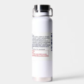 Grappig medisch Propofol-etiket Waterfles (Achterkant)