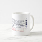 Grappig medisch Propofol-label Koffiemok (Voorkant rechts)