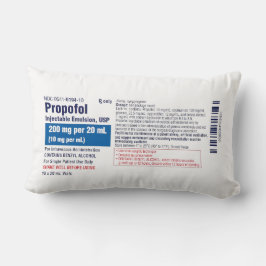 Grappig medisch propofol-label kussen