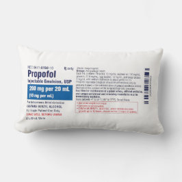 Grappig medisch propofol-label kussen