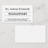 Grappig medisch recept aanpasbaar visitekaartje (Voorkant / Achterkant)