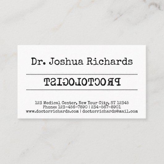 Grappig medisch recept aanpasbaar visitekaartje (Voorkant)