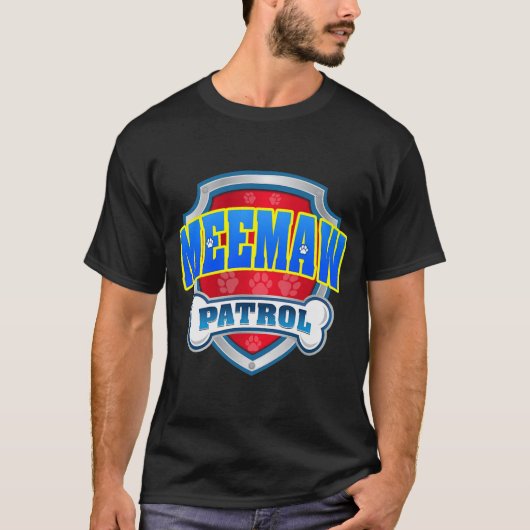 Grappig Meemaw Patrol Dog mam pap mannen vrouwen  T-shirt (Voorkant)