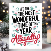 Grappig meest prachtige tijd naar verluidt kerst feestdagen kaart