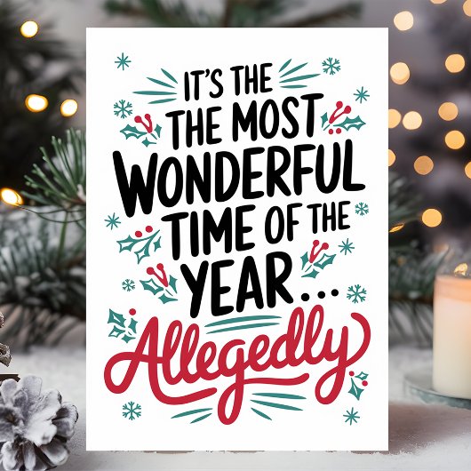 Grappig meest prachtige tijd naar verluidt kerst feestdagen kaart