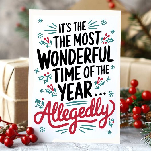 Grappig meest prachtige tijd naar verluidt kerst feestdagen kaart