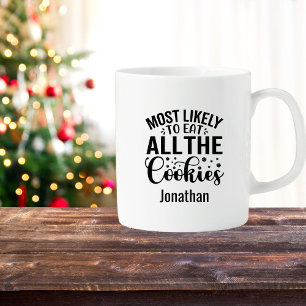 Grappig meest waarschijnlijk met kerstcadeautjes e koffiemok