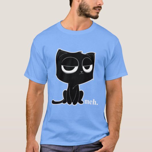 Grappig Meh Kat Onbedrukte Kattenjongen T-shirt (Voorkant)