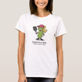 Grappig meisje augurk spelen pickleball aangepaste t-shirt (Voorkant)